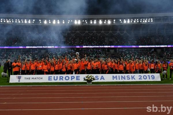 Матч легкоатлетических сборных на «Динамо» завершился победой команды Европы